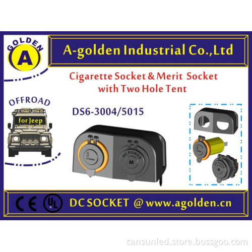 5A/10A/15A 3 PIN Single Led light 5 Bit With Cigarette Lighter Socket 12 Volt Marine Switch Panel & Panel Switch & Rock